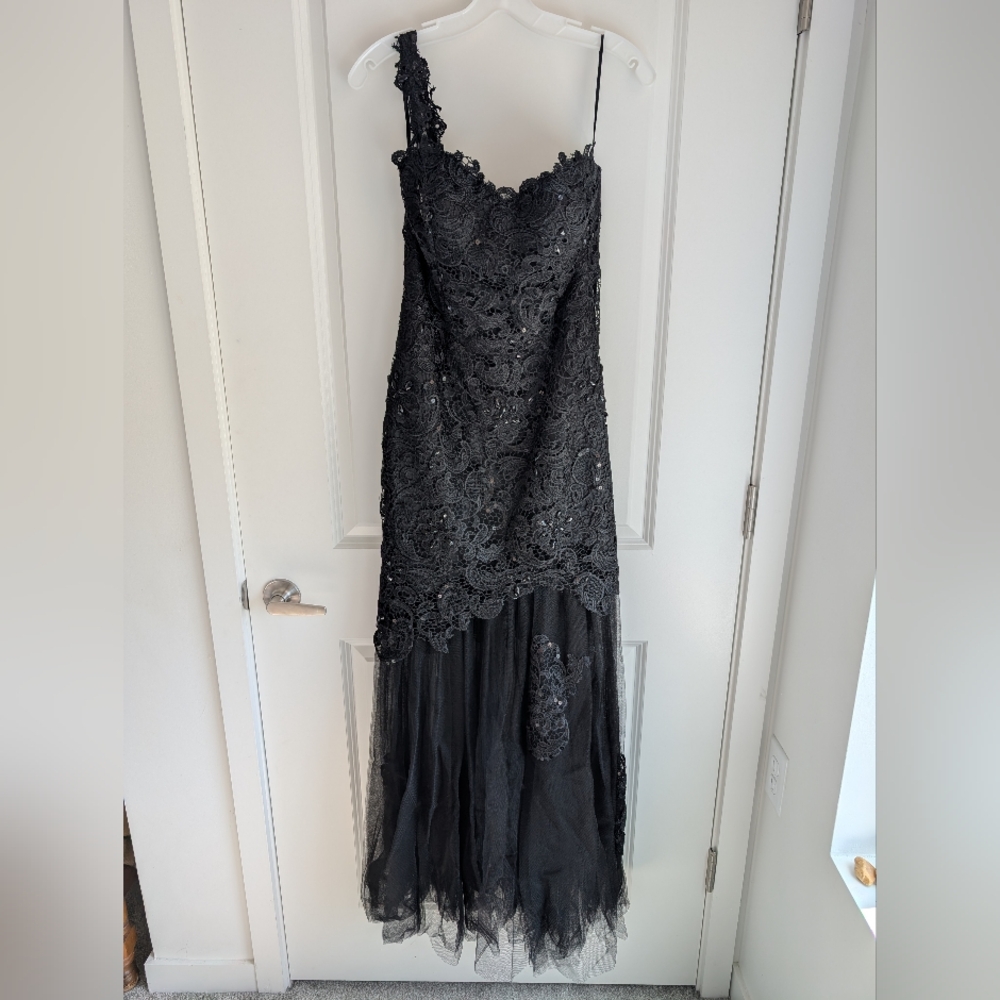 Jump Elegant Black One Shoulder Dress